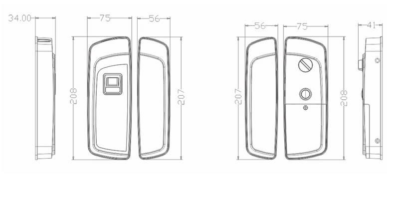 玉蛟龍智能指紋鎖 智能鎖防水防塵、智能觸屏按鍵設計