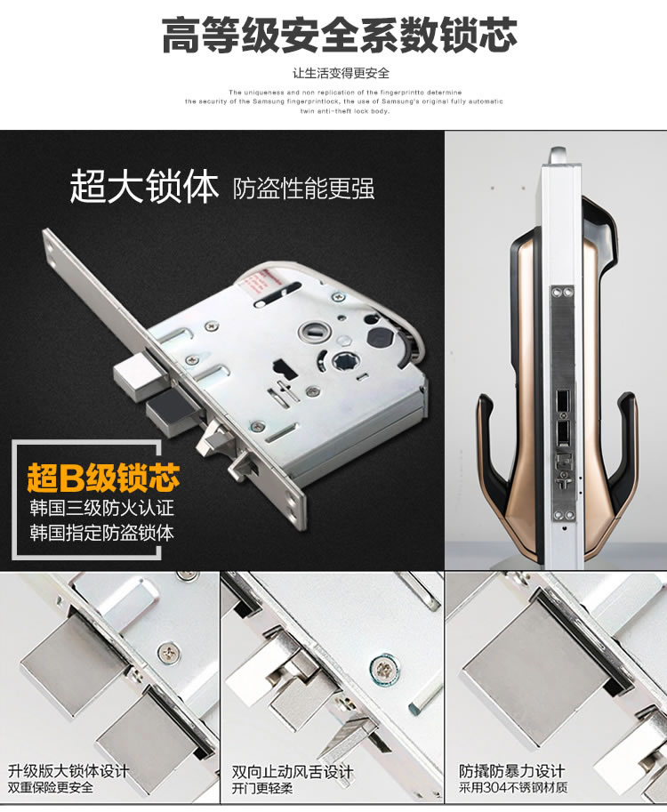 三星指紋鎖活體指紋識(shí)別 APP電子密碼鎖