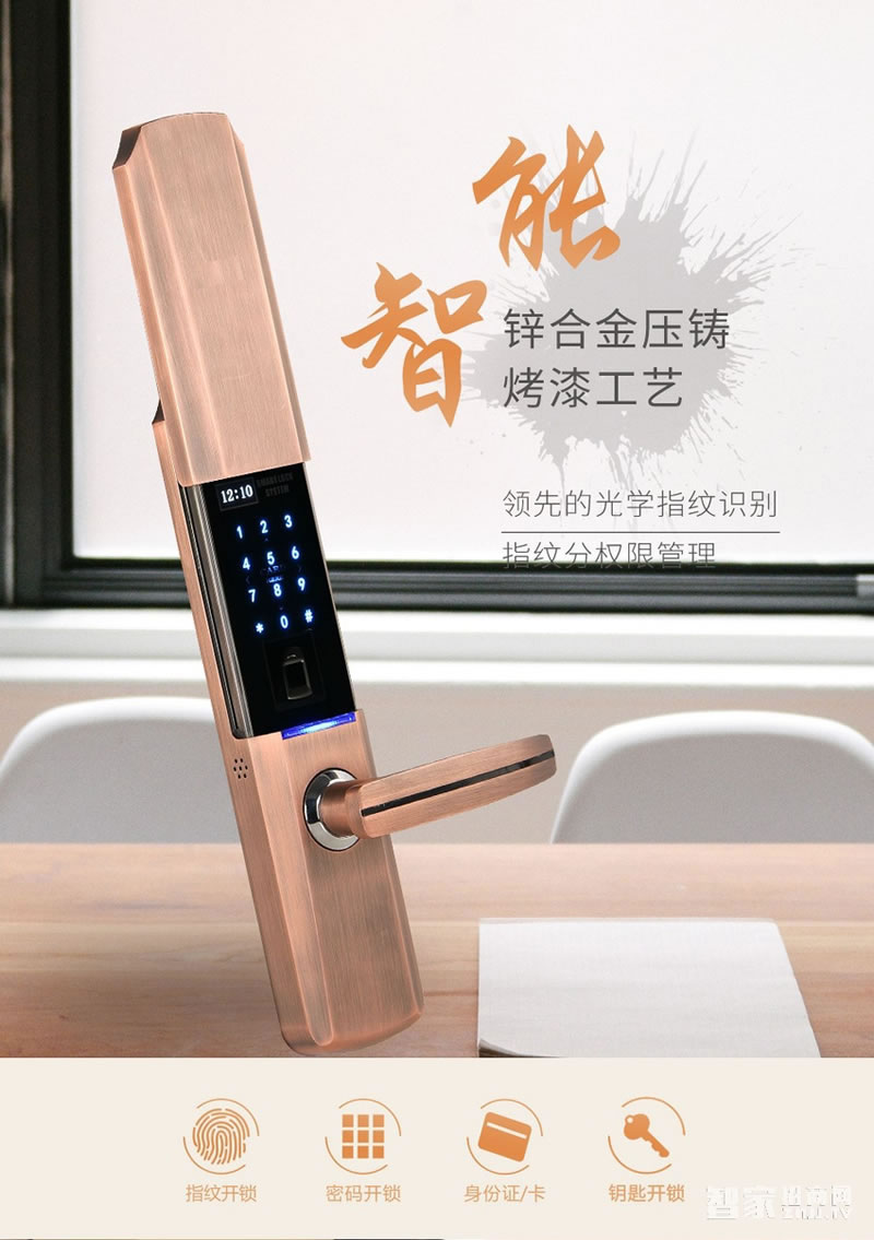 實(shí)譽(yù)指紋鎖 室外電子防盜門(mén)鎖 智能半導(dǎo)體鎖