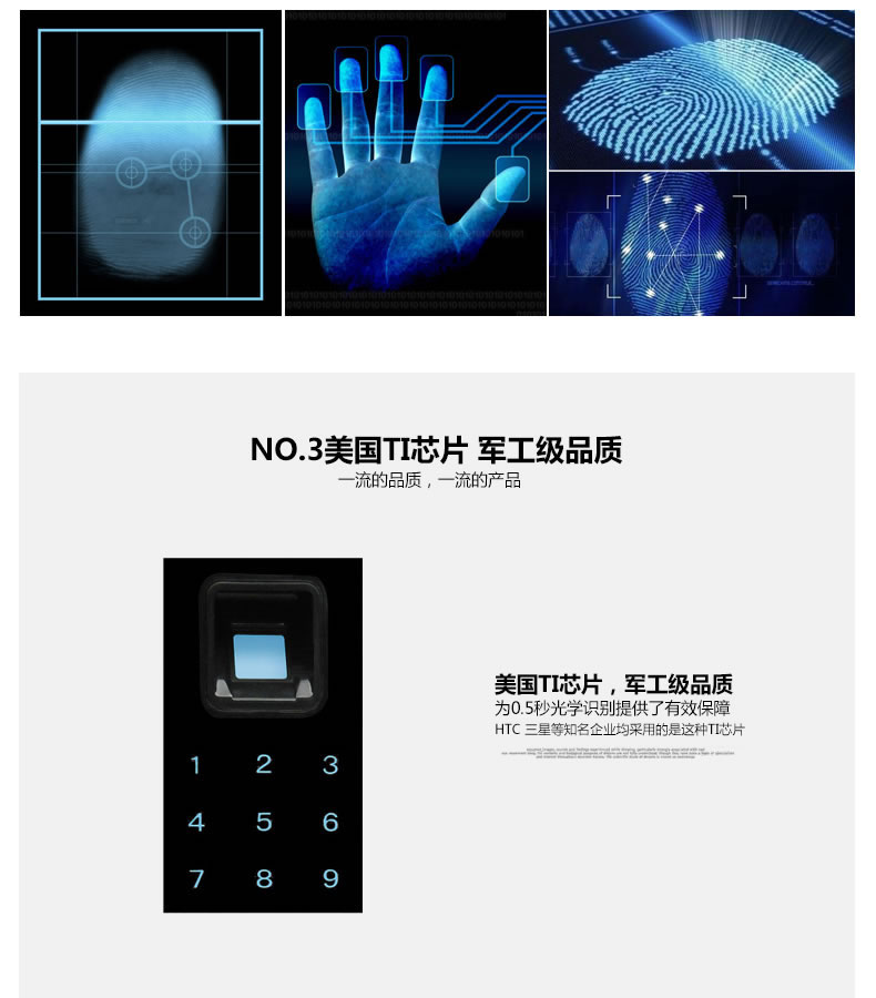 美好家指紋鎖 滑蓋指紋門鎖 別墅防盜刷卡鎖
