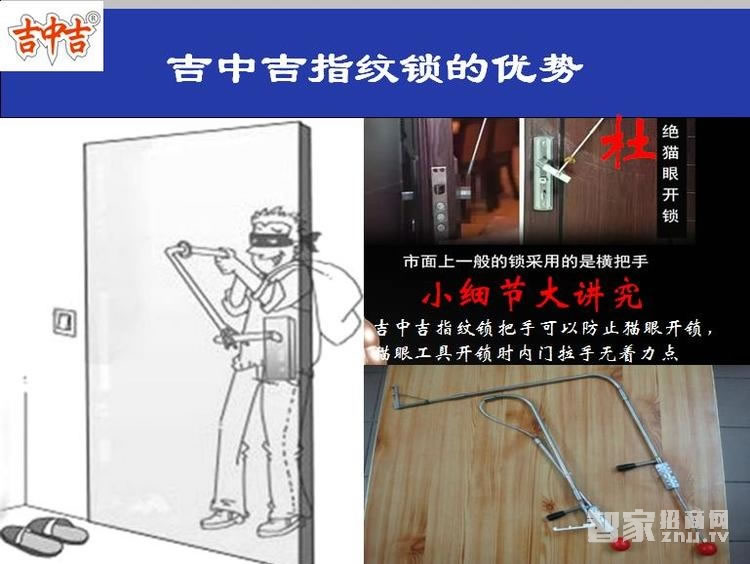 吉中吉智能鎖 小滑蓋指紋密碼鎖