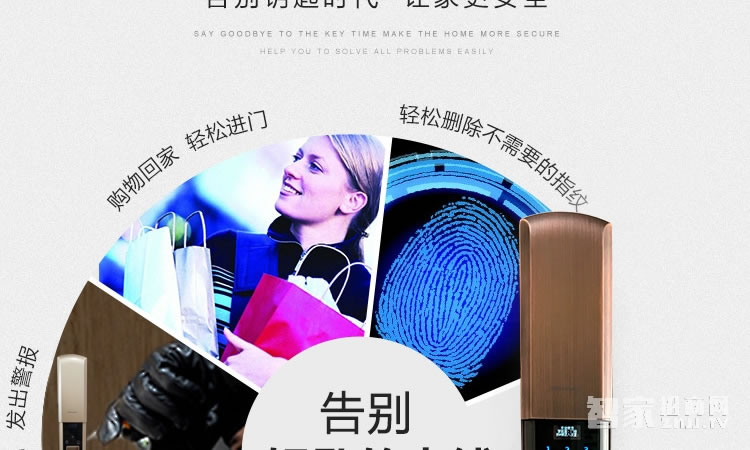 智能屋指紋鎖 防盜門智能鎖