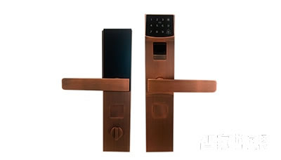 智能屋智能鎖 防盜門木門指紋密碼鎖(紅古銅)