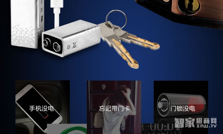 智能屋指紋鎖 家用智能鎖(香檳金)