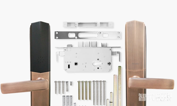 智能屋指紋鎖 滑蓋智能鎖(紅古銅)