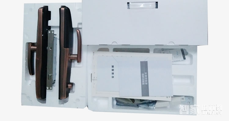 智能屋指紋鎖 滑蓋智能鎖(紅古銅)