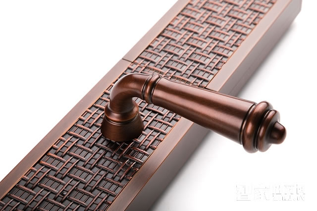 艾棲防盜家用指紋鎖 復(fù)古指紋密碼鎖 純銅滑蓋指紋鎖