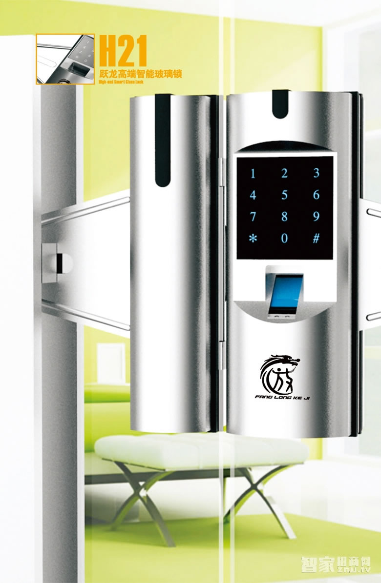 放龍科技智能鎖 玻璃門智能鎖 辦公防盜指紋密碼鎖