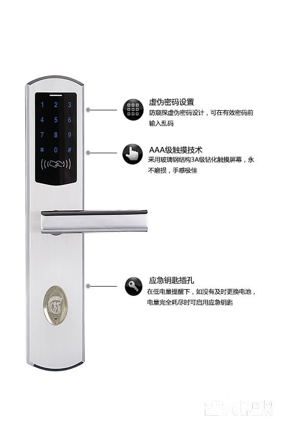 放龍科技智能鎖 酒店智能刷卡鎖 電子感應密碼鎖