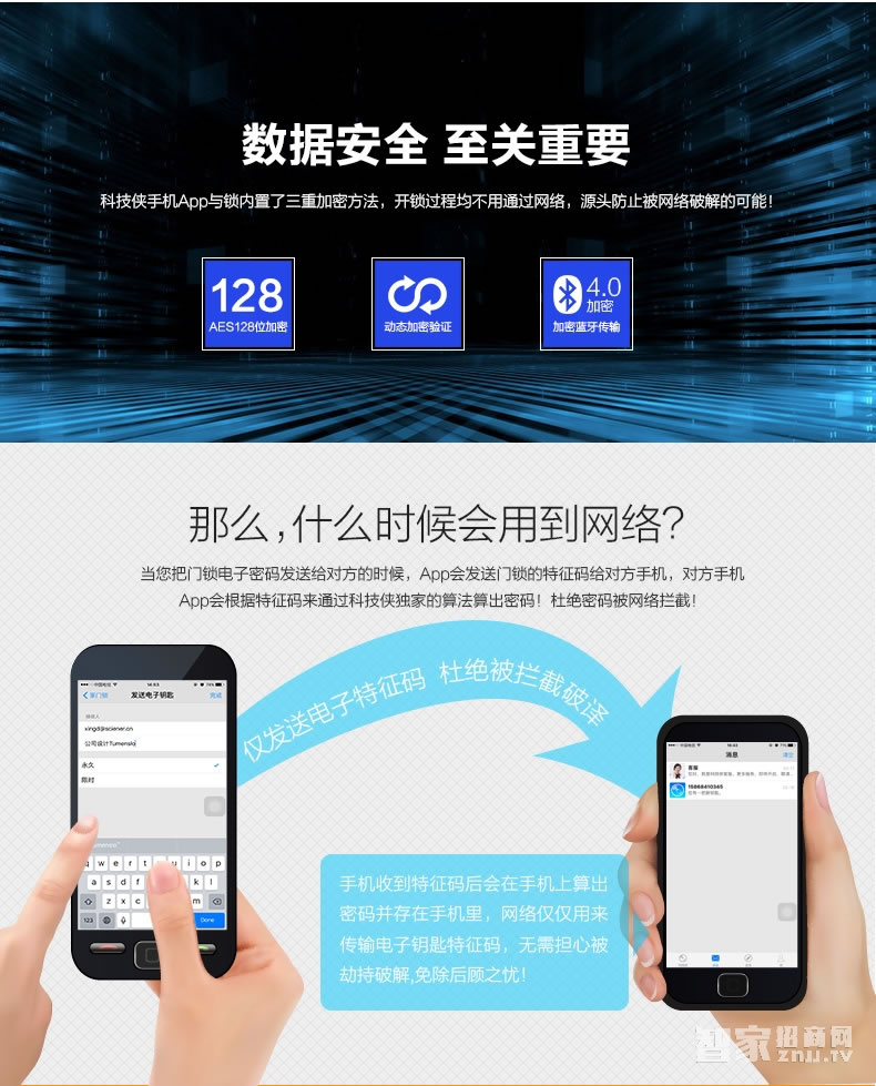 科技俠智能鎖 手機(jī)藍(lán)牙智能門鎖