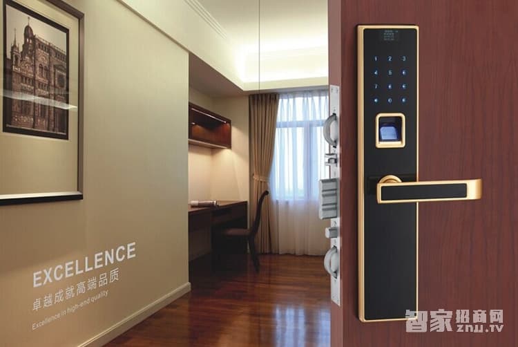 如神家用觸摸屏指紋鎖 商務指紋鎖 密碼刷卡鎖