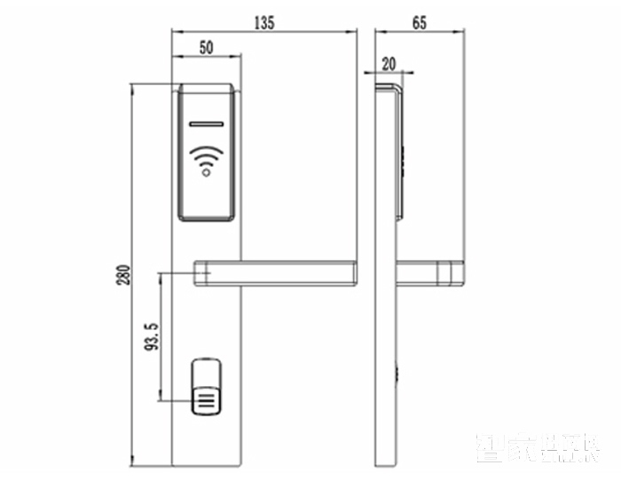 邦威防盜門鎖 智能感應刷卡鎖