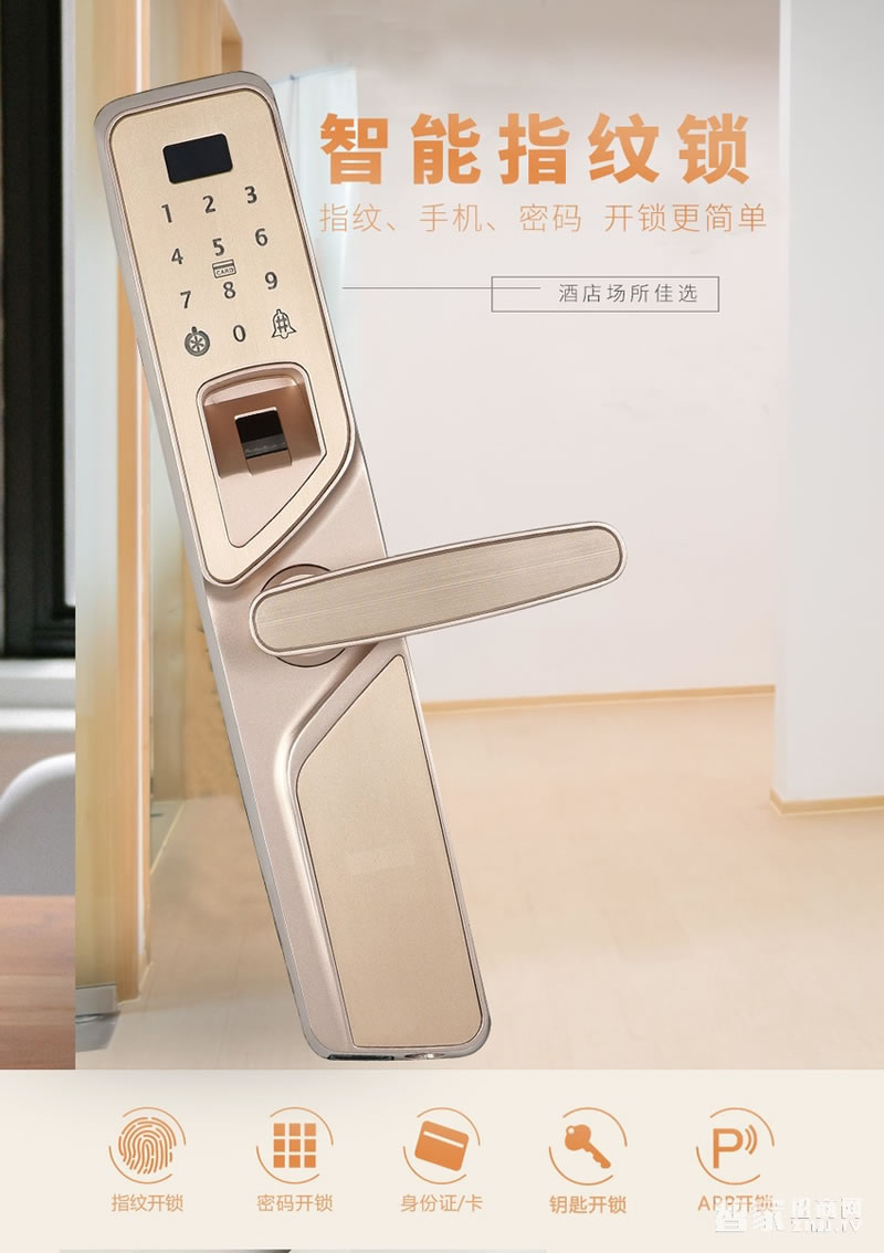 實譽高品質指紋鎖 電子密碼鎖 家用防盜門鎖