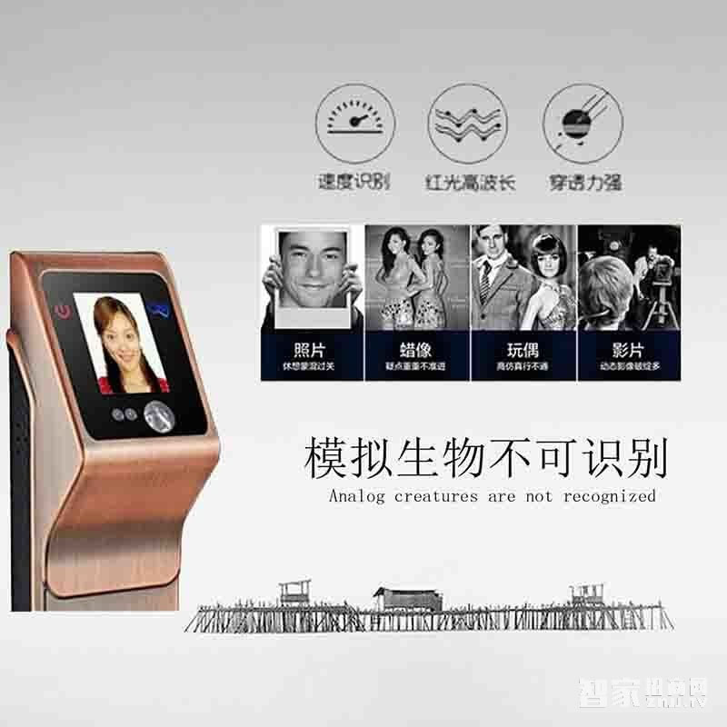 堅甲衛士紅外人臉識別智能鎖 液晶顯示屏幕