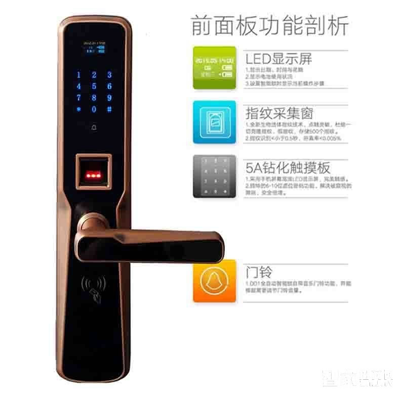 堅甲衛士全自動四合一指紋鎖 防盜智能門鎖