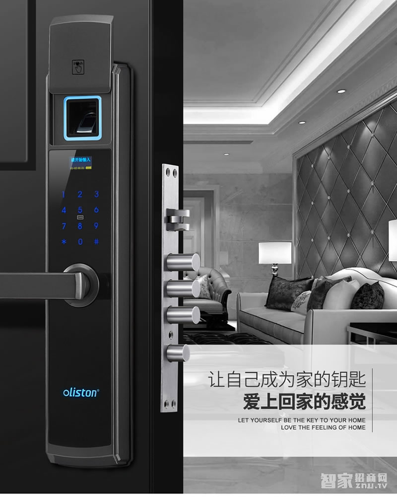 歐萊斯頓指紋鎖智能鎖防盜門(mén)家用電子鎖密碼鎖