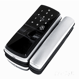 明達(dá)指紋鎖 玻璃門指紋密碼鎖 鋁合金刷卡鎖