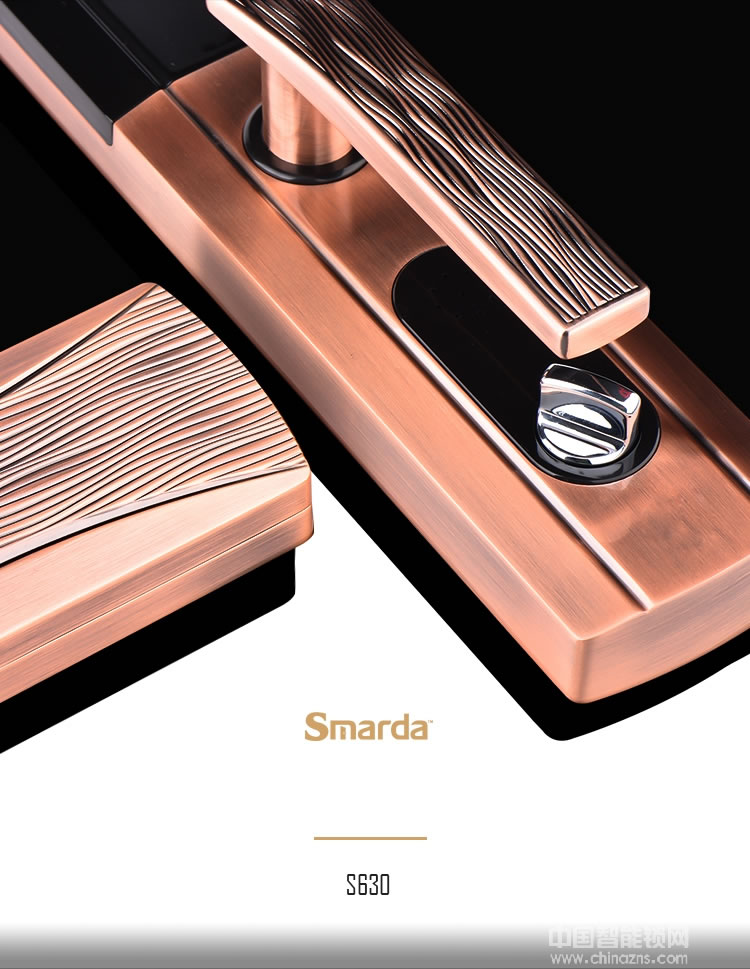 smarda指紋鎖 超C級葉片鎖芯指紋鎖 防盜門指紋密碼鎖