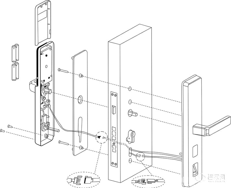愛家維納斯門將軍智能聯動鎖 滑蓋智能鎖