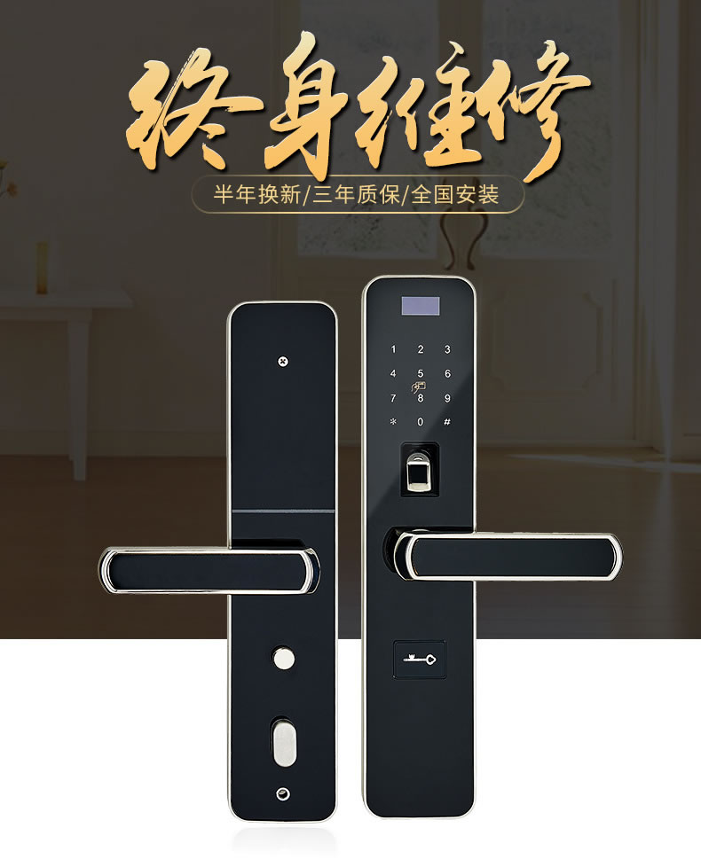 帥榮智能電子鎖 密碼門鎖 防盜門鎖指紋鎖