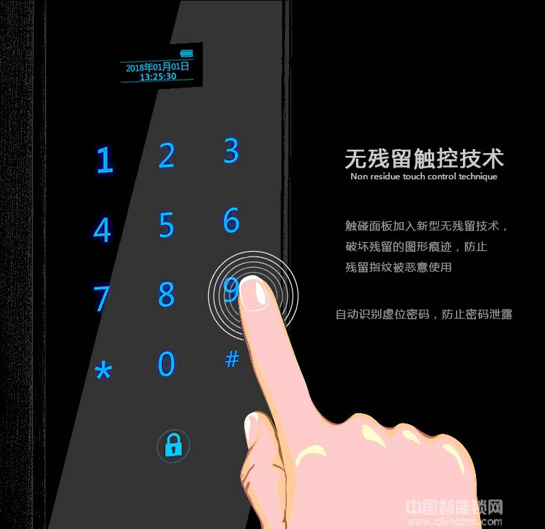 萬事威全自動指紋鎖 家用防盜門智能鎖