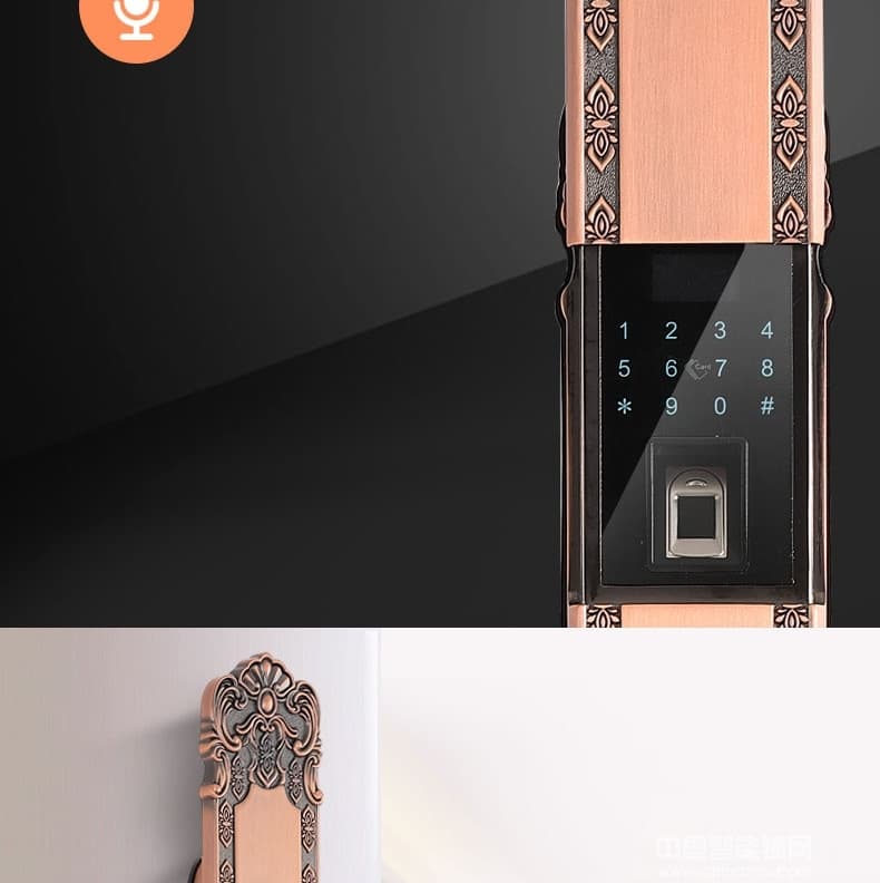 萬事威指紋鎖 歐式指紋鎖 豪華大拉手智能鎖