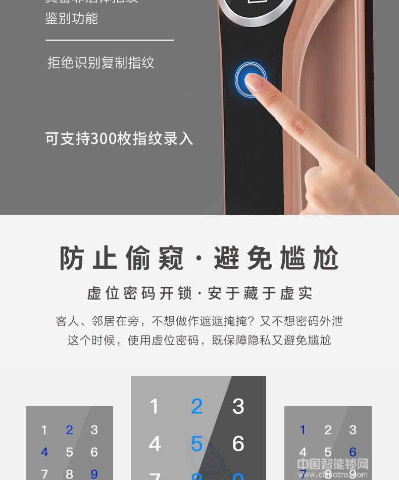萬事威指紋鎖 半導體智能門鎖家用防盜門電子密碼鎖