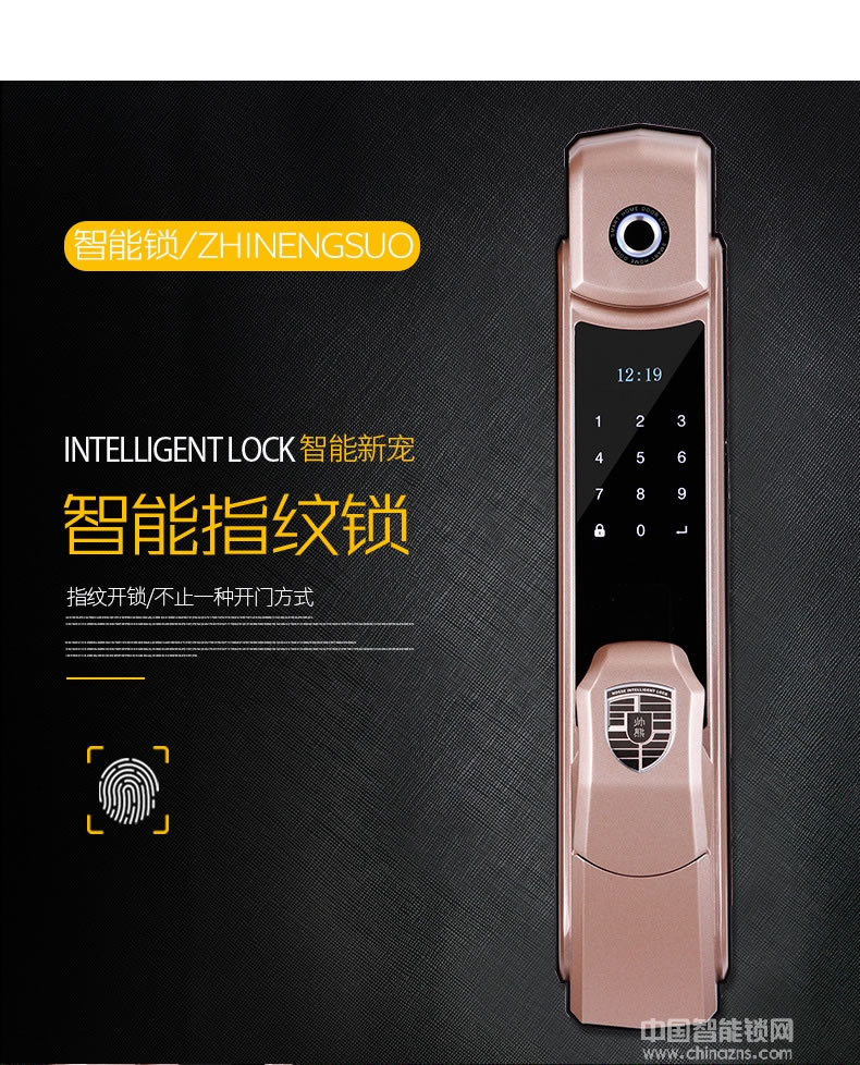 帥榮智能鎖 鋅合金防盜門指紋密碼鎖 手機APP智能鎖