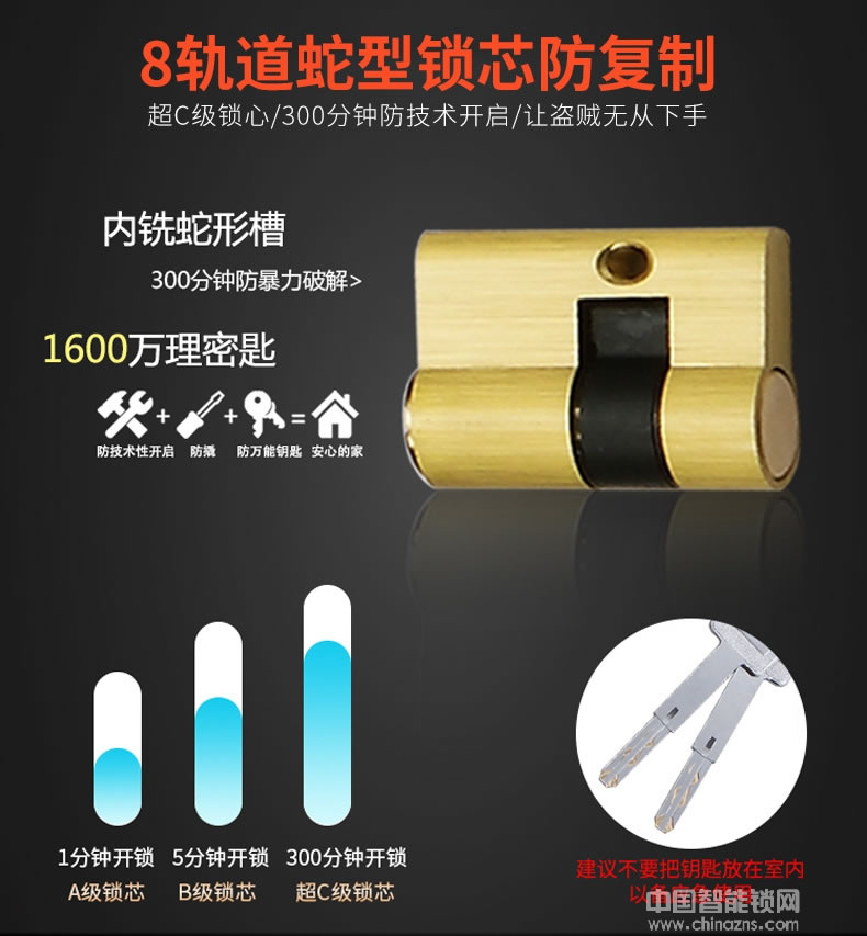 帥榮智能鎖 鋅合金防盜門指紋密碼鎖 手機APP智能鎖