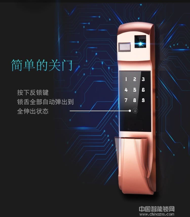 克諾雷智能鎖 家用防盜門智能鎖 全自動(dòng)密碼鎖