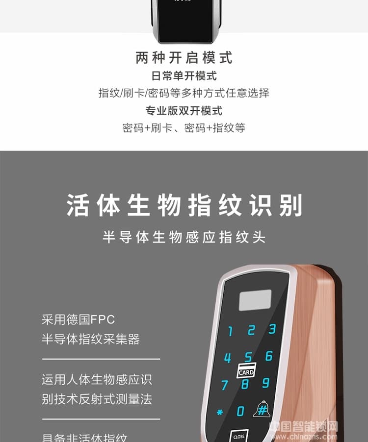 克諾雷智能鎖 鋅合金全自動(dòng)指紋鎖 半導(dǎo)體指紋密碼鎖