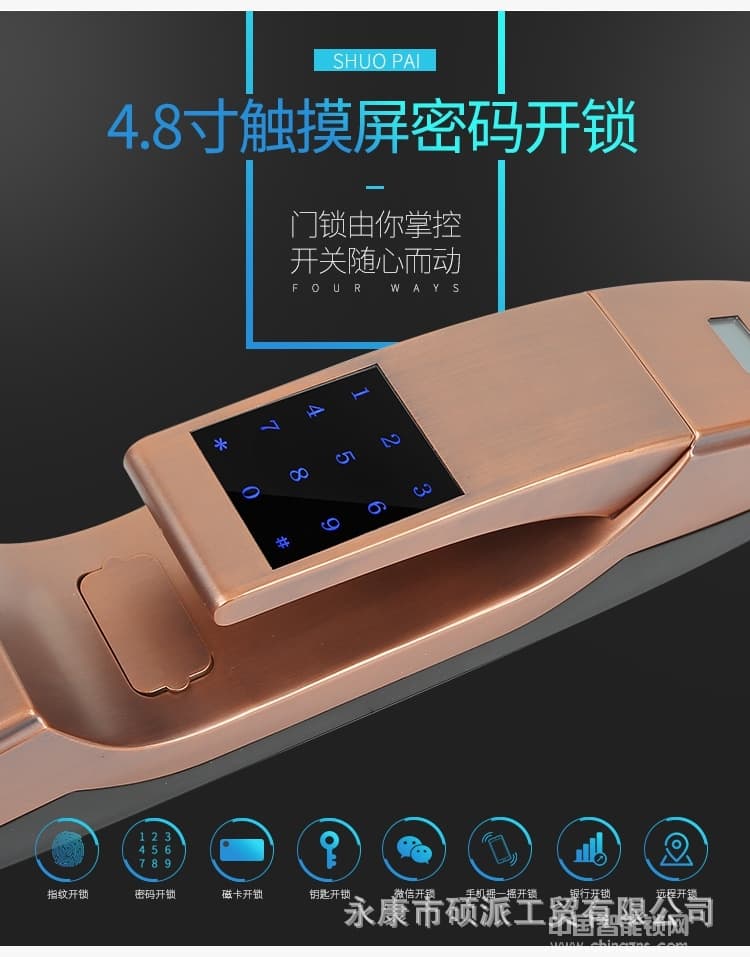 碩派半導(dǎo)體指紋鎖 家用防盜智能鎖