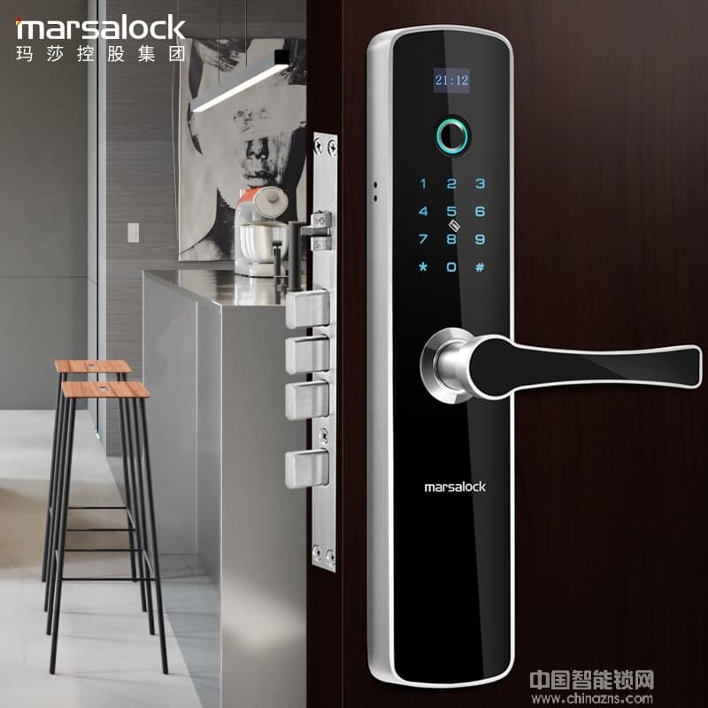 瑪莎洛克家用大門電子刷卡門鎖 防盜門指紋鎖
