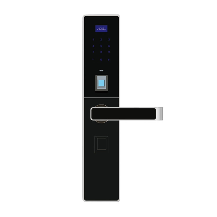 順景智能鎖黑色指紋密碼鎖 入戶門電子鎖