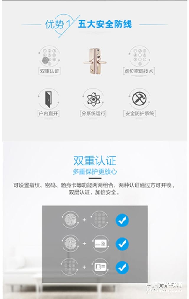 百思易智能門鎖i2016F APP遠程防盜門指紋鎖