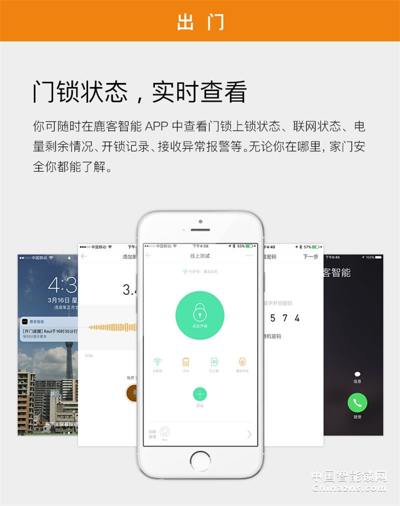 鹿客智能門鎖 touch指紋鎖