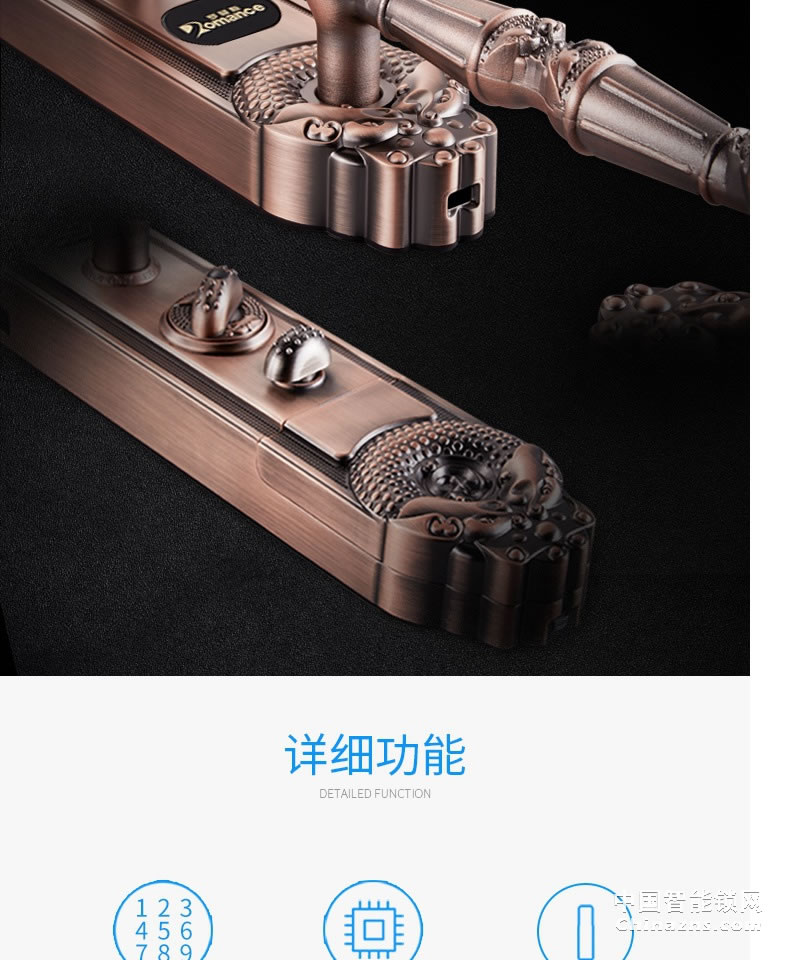 羅曼斯全自動智能鎖DD2 家用防盜門指紋鎖密碼電子入戶門鎖