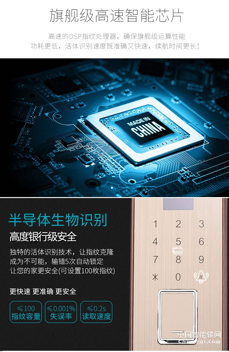 榮事達品冠密碼鎖小智16 家用防盜門指紋鎖