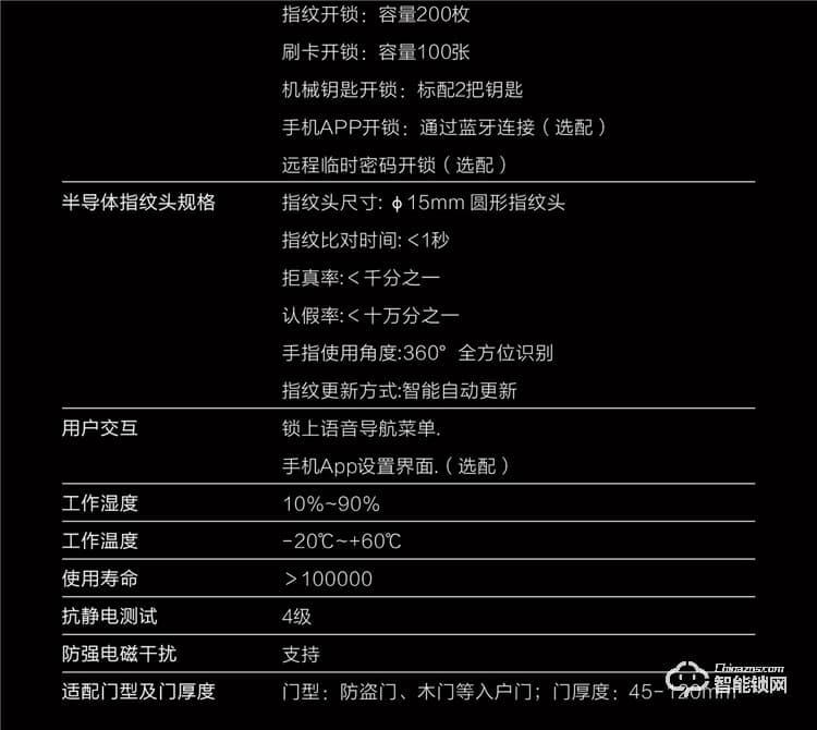 揚子智能鎖 SZ1家用半自動防盜門鎖