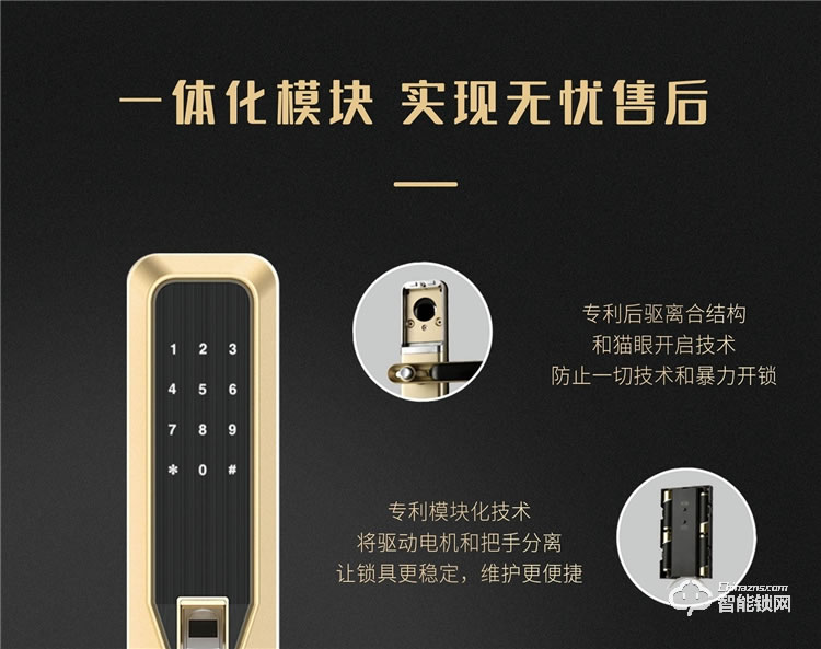 揚子智能鎖 S9家用直板半自動智能鎖