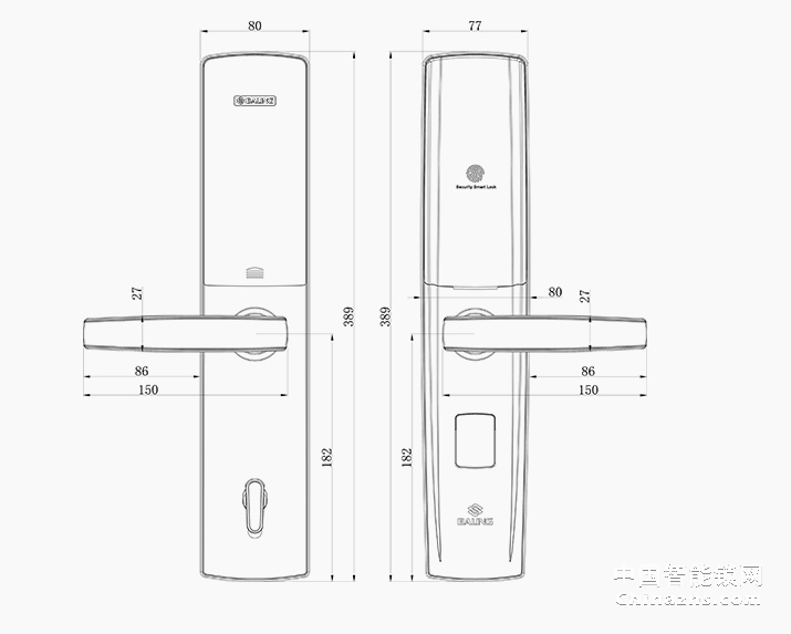 京特固APP智能鎖 遠(yuǎn)程控制指紋鎖 滑蓋電子鎖
