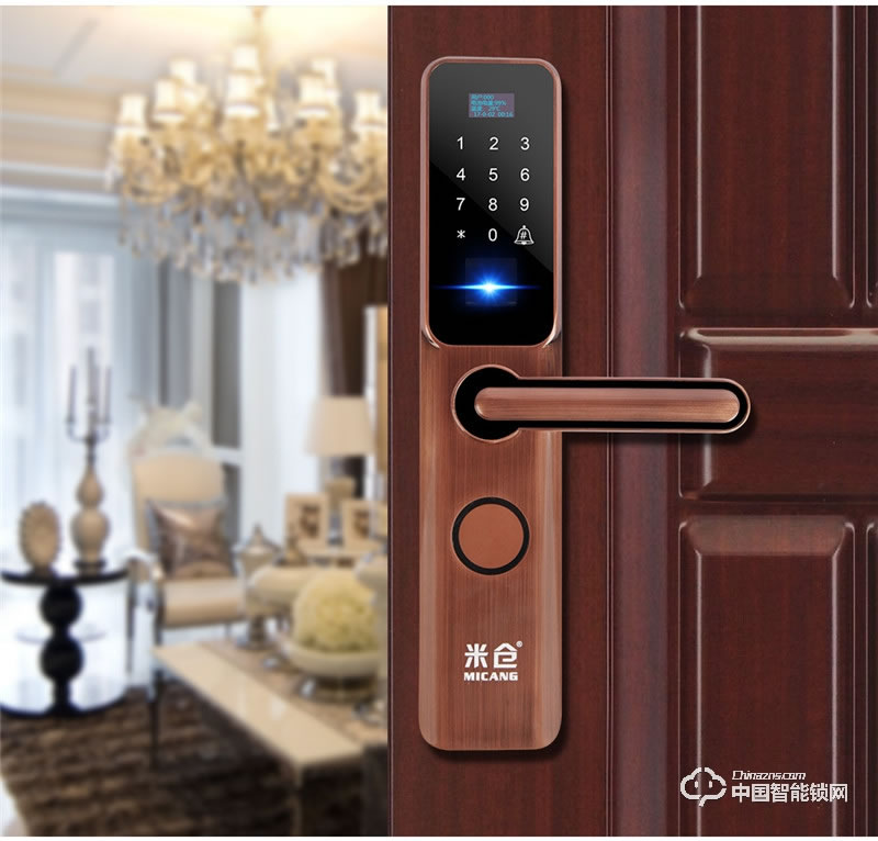 米倉(cāng)指紋密碼鎖 智能防撬報(bào)警鎖 雙重保護(hù)鎖