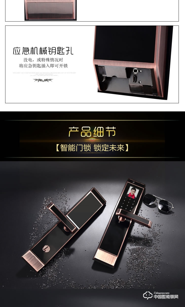 伊派爾指紋鎖 人臉識別掌靜脈指紋鎖家用防盜門鎖密碼鎖