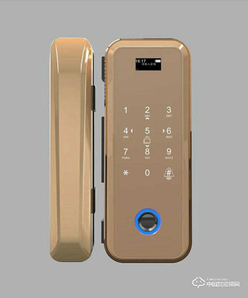 安享指紋鎖 玻璃門指紋鎖 辦公室電子密碼鎖