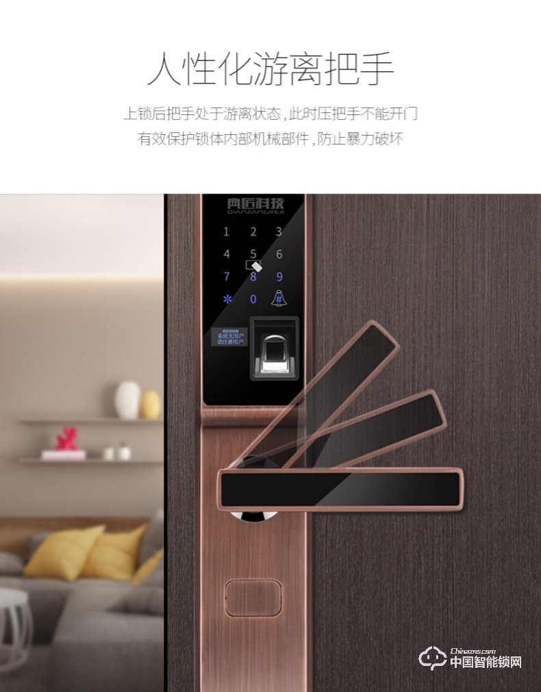 典匠智能鎖 D6013指紋鎖密碼鎖安防智能鎖
