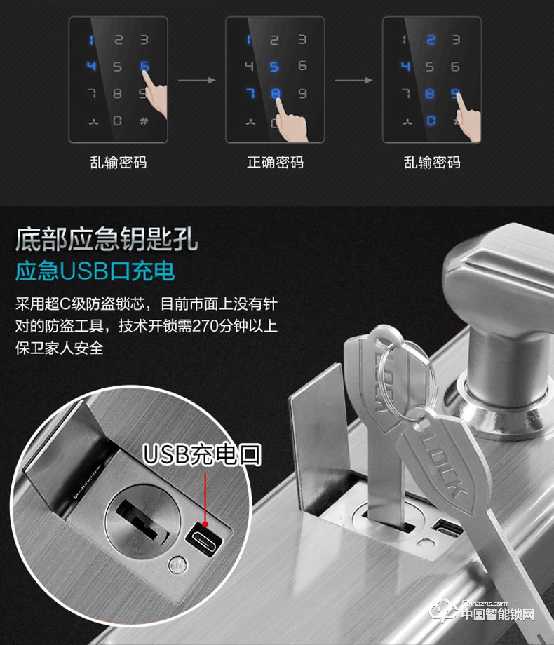 科帝倫智能鎖 半動(dòng)指紋鎖-B29 萬(wàn)能互換指紋密碼鎖 全自動(dòng)指紋密碼鎖