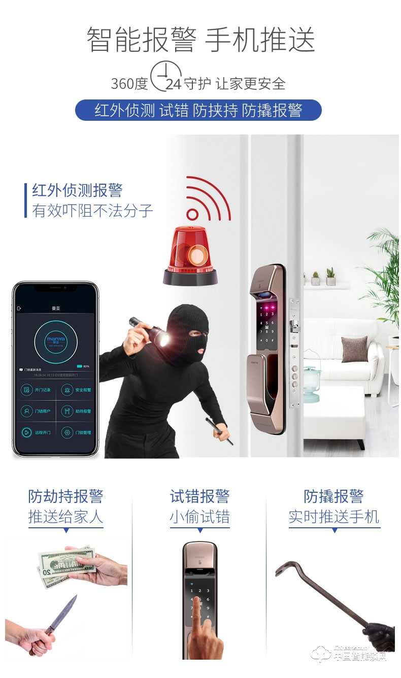 曼亞智能鎖 智能指紋鎖密碼鎖防盜門家用全自動(dòng)指紋鎖P8