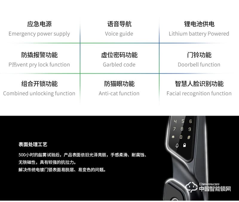 中科匯普智能鎖 互聯網智能鎖 人臉識別智能鎖