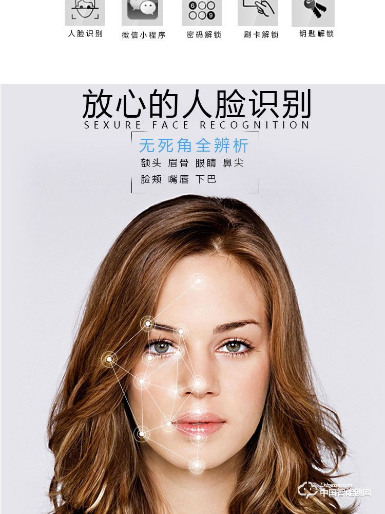 范斯洛克智能鎖 古銅色第二代人臉識別鎖