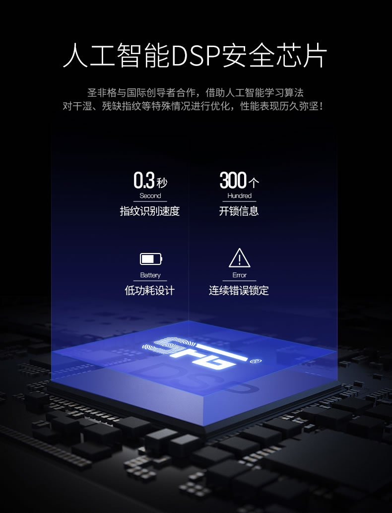 圣非格指紋鎖 密碼鎖電子鎖家用防盜磁卡鎖